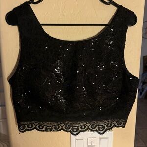 City Triangles Sequin Vintage Crop Top Size 13